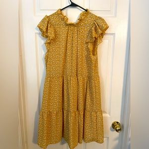 Yellow floral dress